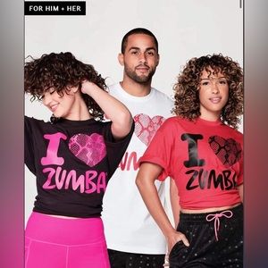 Bundle of 3 Zumba Kiss Tees New/One Size